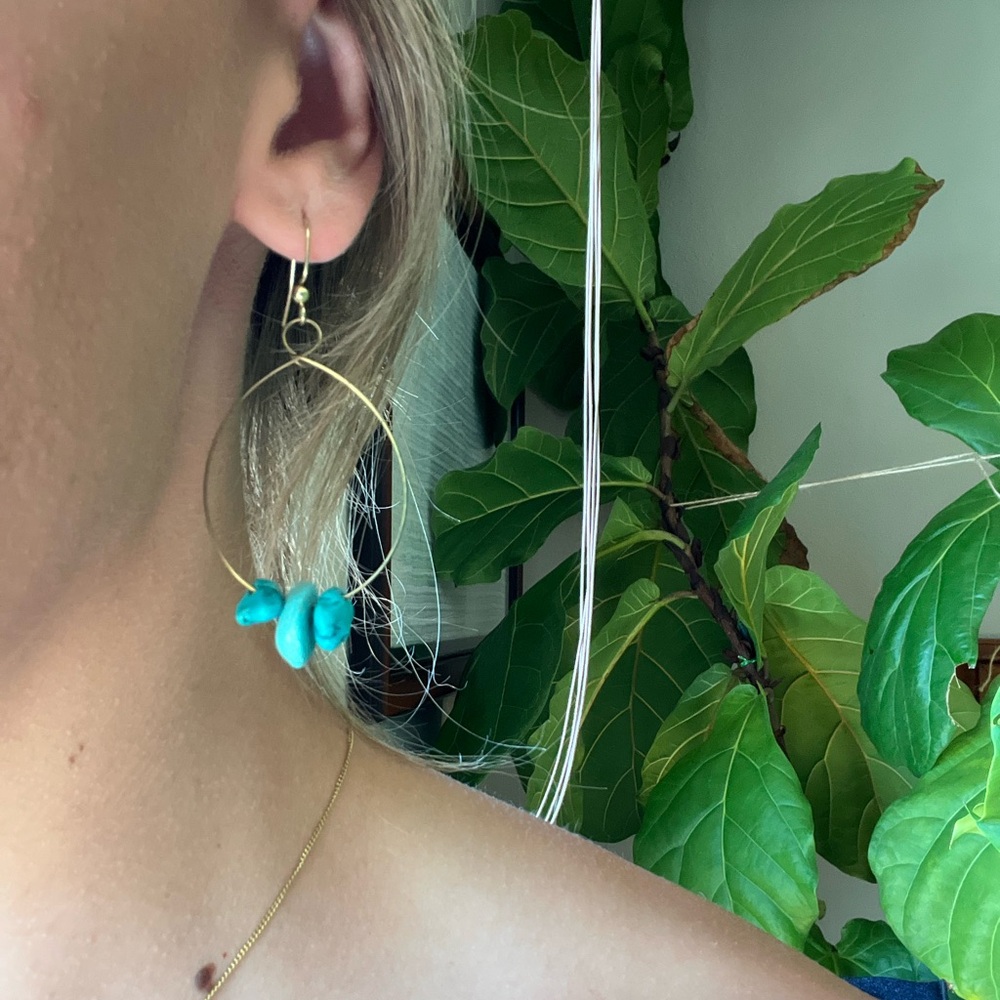 Turquoise earrings - Picture 2 of 5